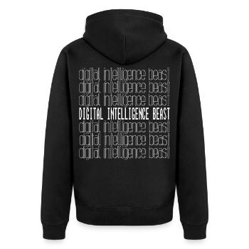 bête de l’intelligence numérique - Veste à capuche bio Premium Unisexe - noir - Dos - Nico (187cm)