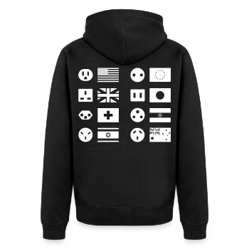 Prises - Veste à capuche bio Premium Unisexe - noir - Dos - Nico (187cm)