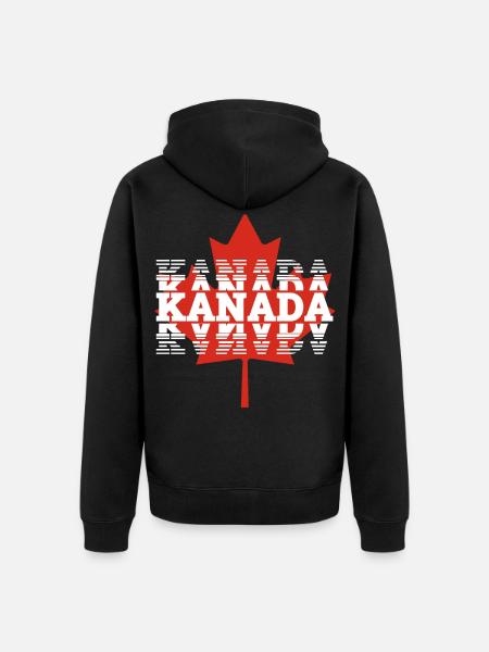 Kanada - Unisex Premium Bio Zip Hoodie - Schwarz