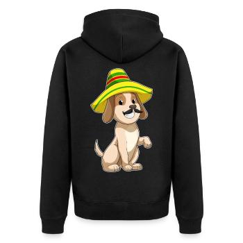 Sombrero pour chien - Veste à capuche bio Premium Unisexe - noir - Dos - Nico (187cm)