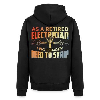 Électricien à la retraite - Veste à capuche bio Premium Unisexe - noir - Dos - Nico (187cm)