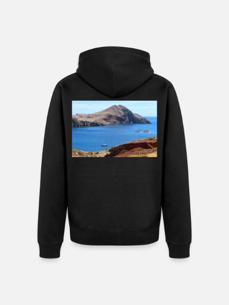 Madeira Portugal Poster - Unisex Premium Bio Zip Hoodie - Schwarz