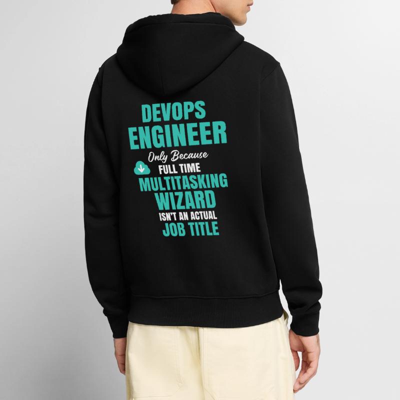 Assistant multitâche DevOps Engineer Veste à capuche bio Premium Unisexe