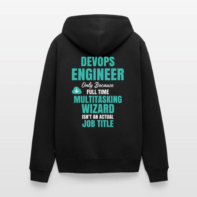 Assistant multitâche DevOps Engineer Veste à capuche bio Premium Unisexe