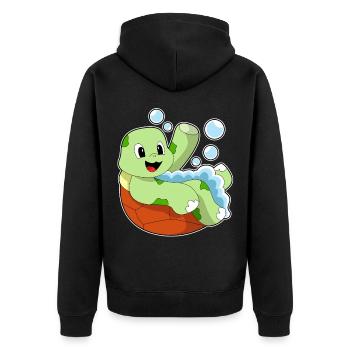 Baignoire de bain pour tortues - Veste à capuche bio Premium Unisexe - noir - Dos - Nico (187cm)
