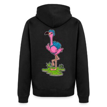 Randonnée à dos Flamingo Wanderer - Veste à capuche bio Premium Unisexe - noir - Dos - Nico (187cm)