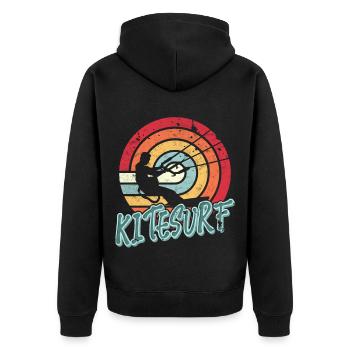 Kitesurfen Kitesurf Kitesurfer Kiteboard - Veste à capuche bio Premium Unisexe - noir - Dos - Nico (187cm)