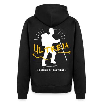 Ultreïa, camino de Santiago ! - Veste à capuche bio Premium Unisexe - noir - Dos - Nico (187cm)