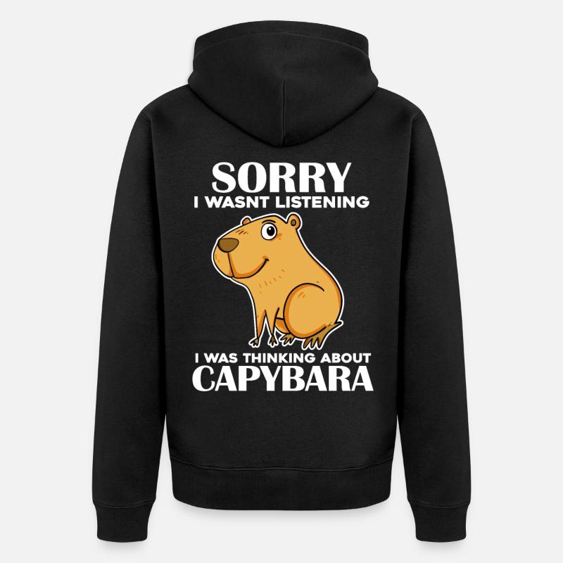 Capybara - Veste à capuche bio Premium Unisexe - noir