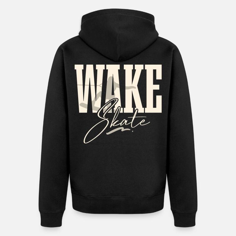 Wakeskate Wakeskating Wakeskater Wakeboard - Veste à capuche bio Premium Unisexe - noir