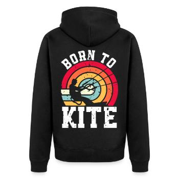 Kitesurfen Kitesurf Kitesurfer Kiteboard - Veste à capuche bio Premium Unisexe - noir - Dos - Nico (187cm)