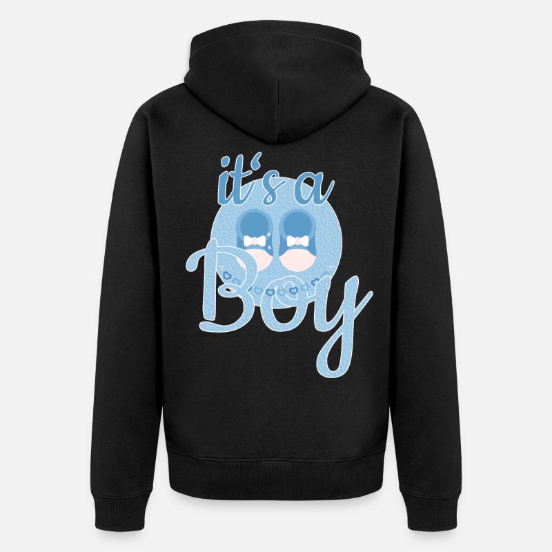 Cadeau Bébé Garçon - Veste à capuche bio Premium Unisexe - noir