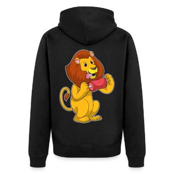 Viande de lion - Veste à capuche bio Premium Unisexe - noir - Dos - Nico (187cm)