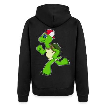 Turtle Jogger Jogging Sport - Veste à capuche bio Premium Unisexe - noir - Dos - Nico (187cm)