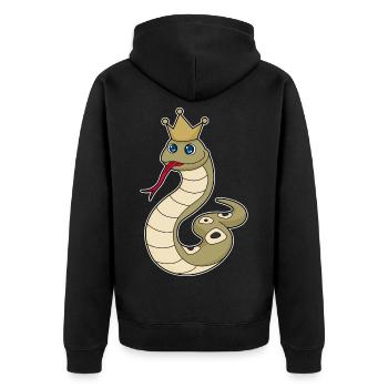 Couronne de serpent - Veste à capuche bio Premium Unisexe - noir - Dos - Nico (187cm)