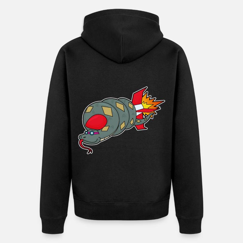 Fusée Serpent - Veste à capuche bio Premium Unisexe - noir