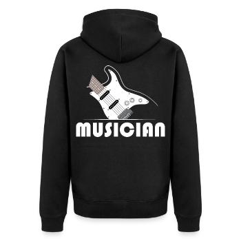 musicien musicien eGuitar Guitar Band Musicien - Veste à capuche bio Premium Unisexe - noir - Dos - Nico (187cm)