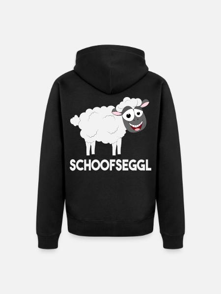 Schwäbisch Schoofseggl - Unisex Premium Bio Zip Hoodie - Schwarz