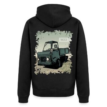 Camion MultiCar M22 DDR - Veste à capuche bio Premium Unisexe - noir - Dos - Nico (187cm)