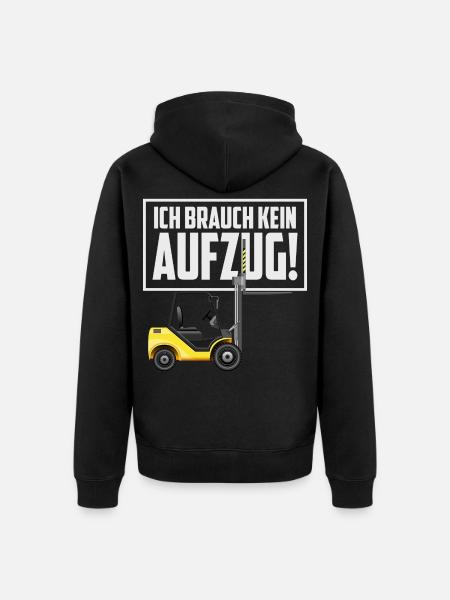 Gabelstapler Fahrer - Unisex Premium Bio Zip Hoodie - Schwarz