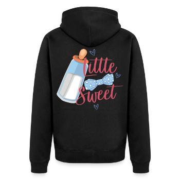 Bébé petit et doux - Veste à capuche bio Premium Unisexe - noir - Dos - Nico (187cm)