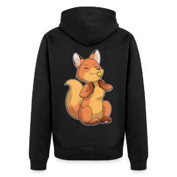 Fox lollipop - Unisex Premium Organic Zip Hoodie - black - Back - Nico (187cm)