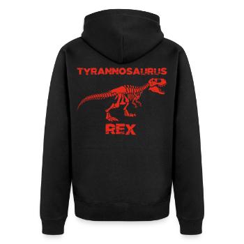 Squelette de tyrannosaure rouge - Veste à capuche bio Premium Unisexe - noir - Dos - Nico (187cm)