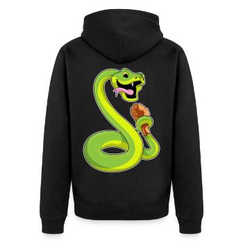 Poulet serpent - Veste à capuche bio Premium Unisexe - noir - Dos - Nico (187cm)