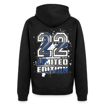 Finlande Édition Limitée 22 - Veste à capuche bio Premium Unisexe - noir - Dos - Nico (187cm)