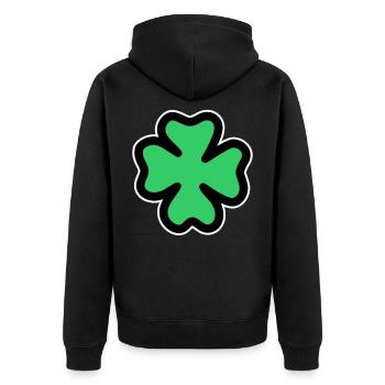 trèfle à quatre feuilles - Veste à capuche bio Premium Unisexe - noir - Dos - Nico (187cm)
