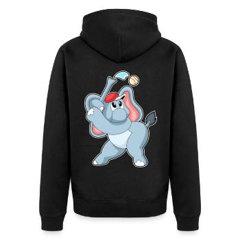 Elephant Baseball - Veste à capuche bio Premium Unisexe - noir - Dos - Nico (187cm)