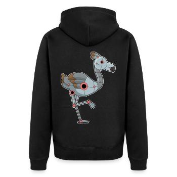 Robot flamant rose - Veste à capuche bio Premium Unisexe - noir - Dos - Nico (187cm)