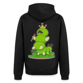 Couronne de chenille - Veste à capuche bio Premium Unisexe - noir - Dos - Nico (187cm)