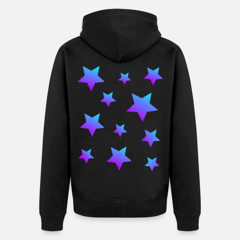 Star Star Pack Bleu-Violet - Veste à capuche bio Premium Unisexe - noir