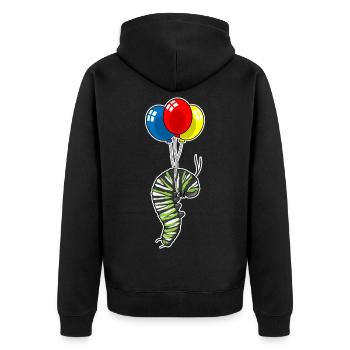 Ballon Caterpillar - Veste à capuche bio Premium Unisexe - noir - Dos - Nico (187cm)