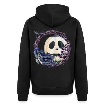 Citrouille d’Halloween - Veste à capuche bio Premium Unisexe - noir - Dos - Nico (187cm)