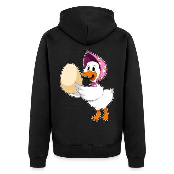 Oeuf de canard - Veste à capuche bio Premium Unisexe - noir - Dos - Nico (187cm)