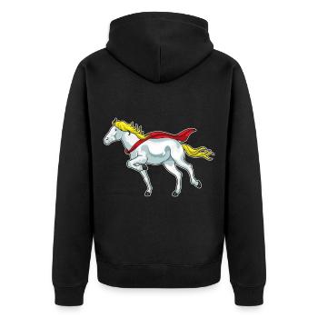 Courses hippiques - Veste à capuche bio Premium Unisexe - noir - Dos - Nico (187cm)