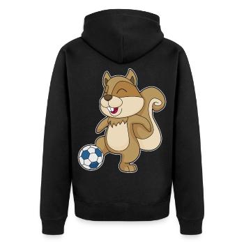 Écureuil Joueur de football Football - Veste à capuche bio Premium Unisexe - noir - Dos - Nico (187cm)