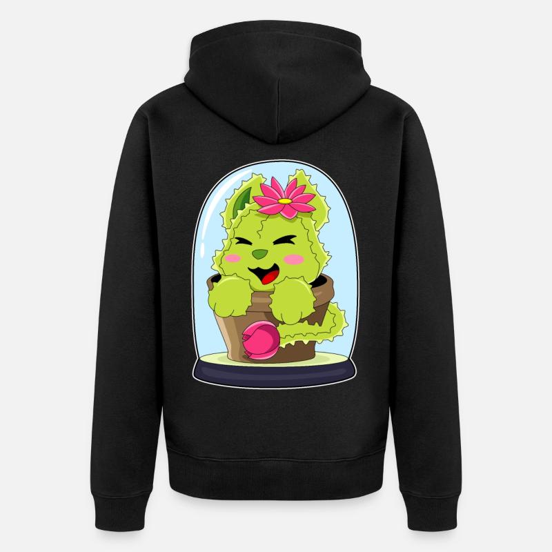 Cactus chat - Veste à capuche bio Premium Unisexe - noir