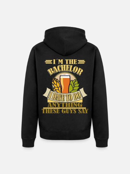Bachelor Groom Bachelor Party - Unisex Premium Organic Zip Hoodie - black