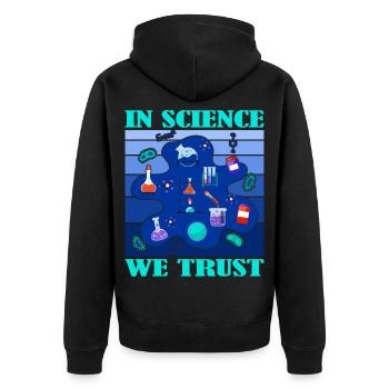 Études du laboratoire de recherche scientifique - Veste à capuche bio Premium Unisexe - noir - Dos - Nico (187cm)