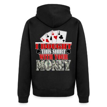 Poker Casino Poker Play Poker Joueurs de poker - Veste à capuche bio Premium Unisexe - noir - Dos - Nico (187cm)