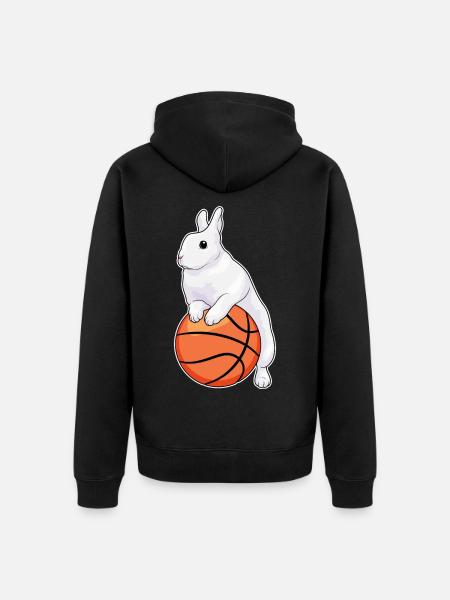 Lapin Basketteur Basketteur - Veste à capuche bio Premium Unisexe - noir
