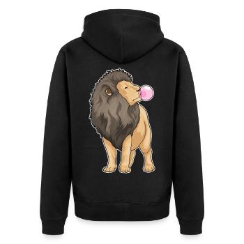 Gomme à mâcher Lion - Veste à capuche bio Premium Unisexe - noir - Dos - Nico (187cm)