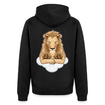 Nuages de Lion - Veste à capuche bio Premium Unisexe - noir - Dos - Nico (187cm)