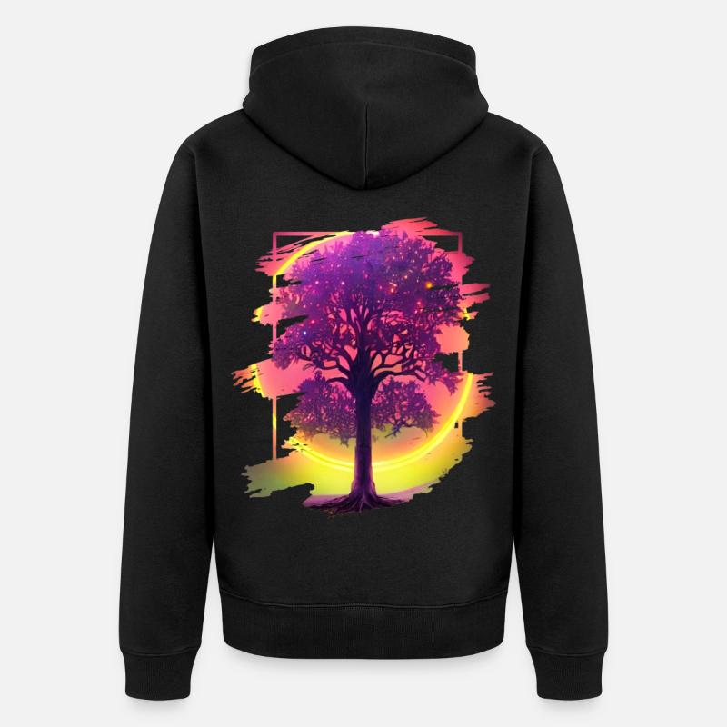 Arbre - Veste à capuche bio Premium Unisexe - noir