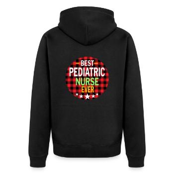 Infirmière pédiatrique - Meilleure infirmière pédiatrique de tous les temps - Veste à capuche bio Premium Unisexe - noir - Dos - Nico (187cm)