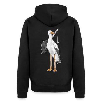 Pêche à la canne à pêche Stork Angler - Veste à capuche bio Premium Unisexe - noir - Dos - Nico (187cm)