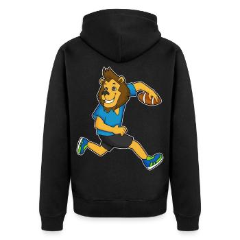 Sports de football américain des Lions - Veste à capuche bio Premium Unisexe - noir - Dos - Nico (187cm)